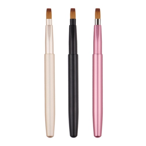 Retractable lip brush - brush, with