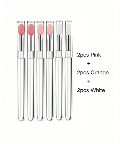 6pcs silicone lip brush - 6pcs,