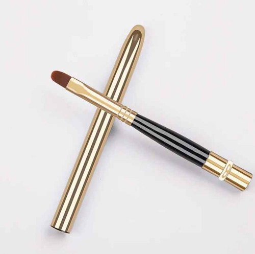 Silver gold lips makeup - silver,
